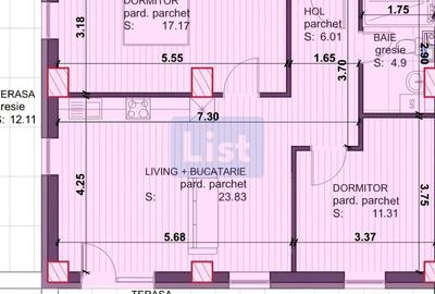 Apartament cu 3 camere semidecomandat în Central - 2