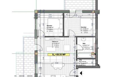 Apartament de 3 camere, 59 mp, posibilitate garaj, zona Terra - 7