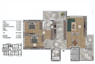 Oltenitei metrou Piata Sudului 3 camere bloc nou finalizat - 9