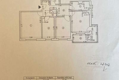Apartament cu 3 camere decomandat în Central
