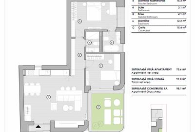 Apartament cu 3 camere decomandat în Turda - 16