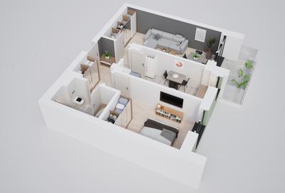 Apartament 2 camere, cartier privat cu zone verzi si parc propriu - 7