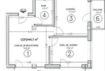 Apartament cu 2 camere decomandat în Sânnicoară
