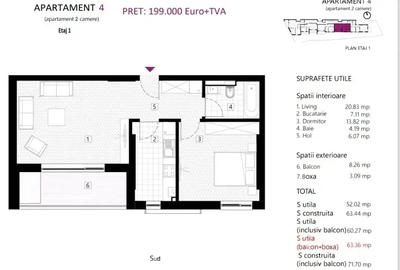 Apartament cu 2 camere decomandat în Eminescu - 10