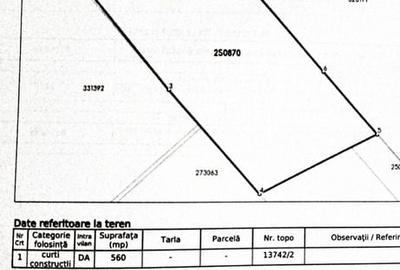 Teren de 561 mp, în Zorilor