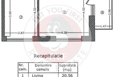 Hercesa Vivenda | 2 camere | 50mp | Decomandat | B12859 - 1