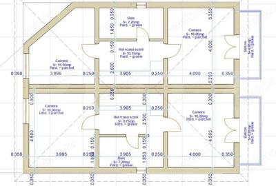 Dupex de vanzare, 120 mp utili, 150 mp de teren, zona Fagului - 2