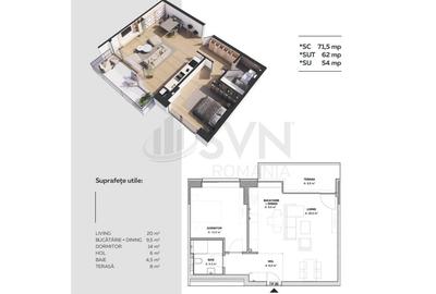 Apartament cu 2 camere decomandat în Aviației - 10