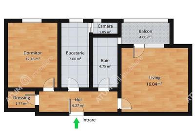Apartament cu 2 camere decomandat, mobilat în Vasile Aaron - 10