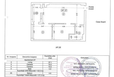 Apartament cu 3 camere în Nord