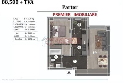 Apartament cu 2 camere în Central - 1