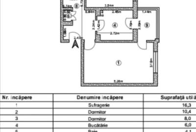 Apartament cu 3 camere decomandat în Central - 1