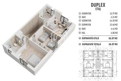 Parcul Teilor - Duplex nou 4 camere - Comision 0% - 5