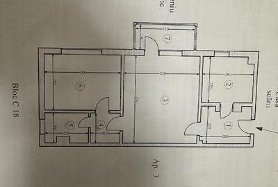 Apartament cu 2 camere semidecomandat în Micro 3 - 3