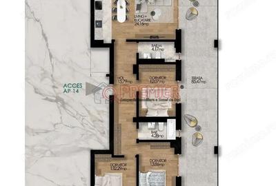 Apartament 4 Camere cu Terasa de 85mp - Gama Residence Apartament 4 Camere cu Terasa de 85mp - Gama Residence - 3