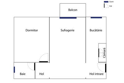 Apartament cu 2 camere semidecomandat în Gojdu - 1