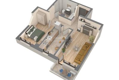 Apartament 2 camere, bloc nou, Podu Ros, intabulat - 2