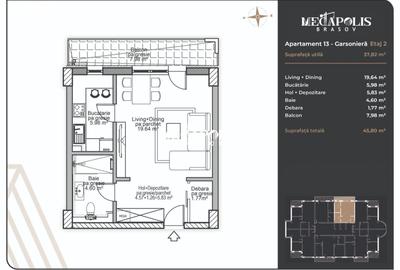 Garsonieră decomandată în Tractorul - 2