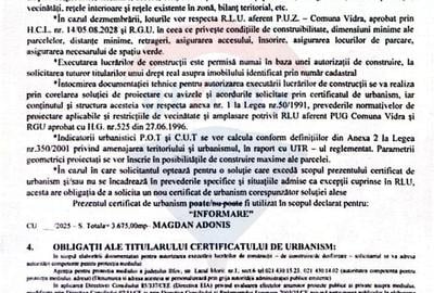 Teren de 4870 mp, în Vidra