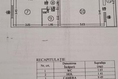 Apartament cu 3 camere, decomandat, zona Centru Civic - 10