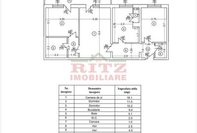Apartament cu 3 camere semidecomandat în Central