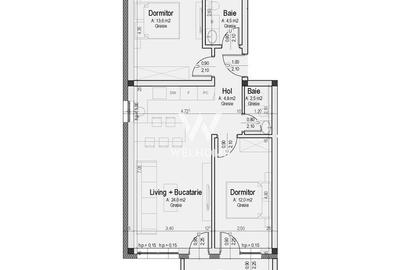 Apartament cu 3 camere în Cristian - 3