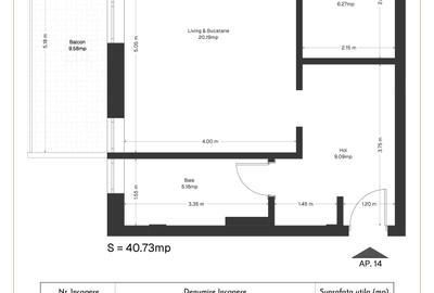 Apartament de vânzare | 1 cameră + terasă, compartimentare practică - 5