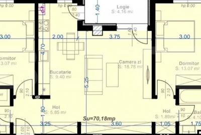 Apartament cu 3 camere decomandat în Aradului - 1