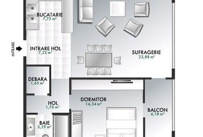 Apartament cu 2 camere semidecomandat în Barbu Văcărescu - 3