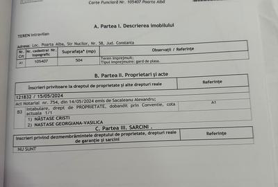 Teren de 504 mp, în Poarta Albă - 3