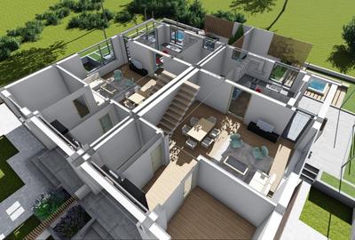Proiect imobiliar : Duplex modern cu dormitor la parter si mansarda locuibila - 10