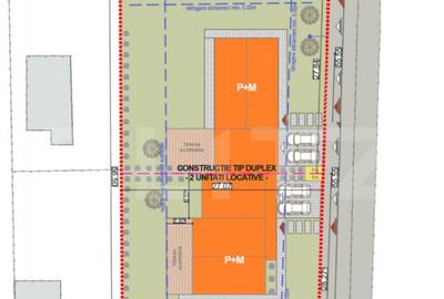 Teren intravilan 1500mp, front 26m, in autorizare locuinte - 2