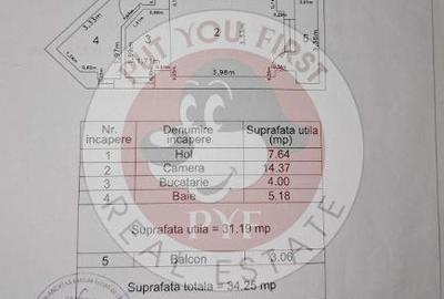 Parc Humulesti | Garsoniera | 34mp | Semidecomandata | B12414 - 2