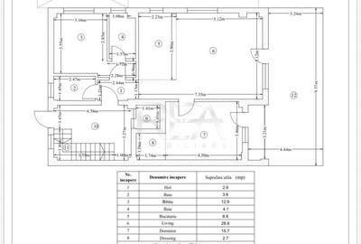 Apartament cu 3 camere semidecomandat în Central - 9