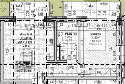 Apartament 2 camere, 38mp, bloc nou, zona Regal, Baciu