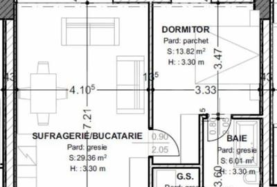 Apartament cu 2 camere semidecomandat în Central