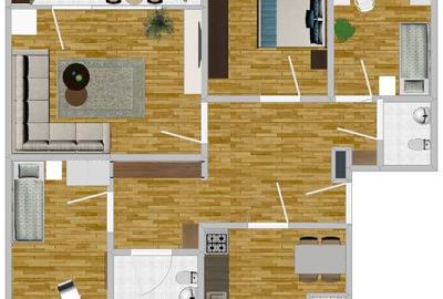 Apartament cu 4 camere decomandat în Central - 1