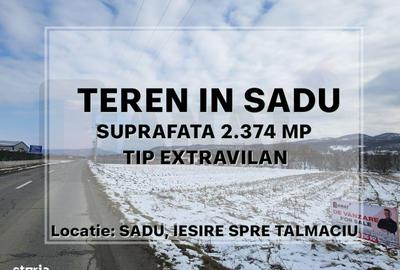 Teren de 2374 mp, în Sadu