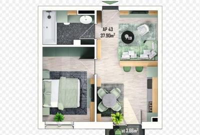 Apartament cu 2 camere semidecomandat în Apahida - 2