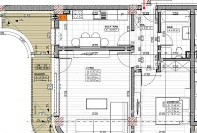 Apartament cu 2 camere cu balcon generos - Elira Plus Residence, Palazu Mare