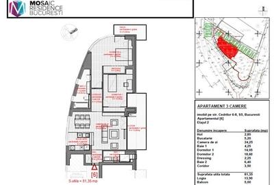 Apartament cu 3 camere semidecomandat în 13 Septembrie - 6