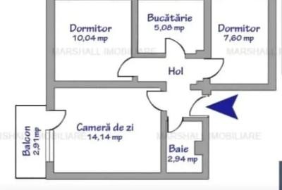 Apartament cu 3 camere decomandat în Central - 2