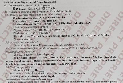 Teren de 489 mp, în Brănești