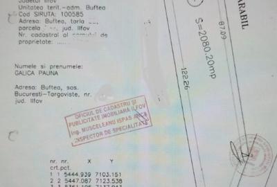 Teren Construcții intravilan de 3880 mp, în Buftea - 3