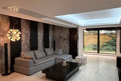 Herastrau Nordului, 3 camere + gradina100 mp, complet mobilat si utilat LUX