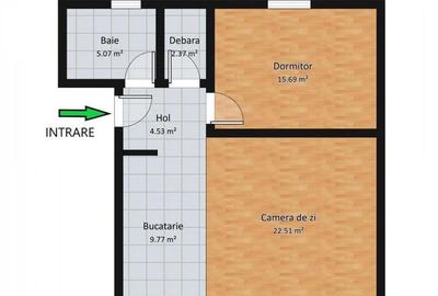 Apartament de 2 camere mobilat si utilat cu loc de parcare i - 8