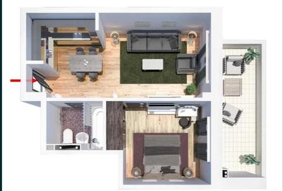 Apartament cu 2 camere nedecomandat în Tătărași - 1