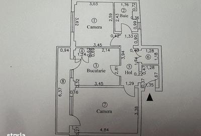 Apartament cu 2 camere decomandat în Central
