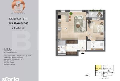 Apartament cu 2 camere, mobilat în Central - 14