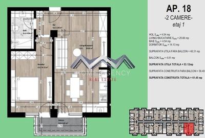 Apartament nou de vânzare Otopeni - 2 camere, balcon, parcare inclusă - 7